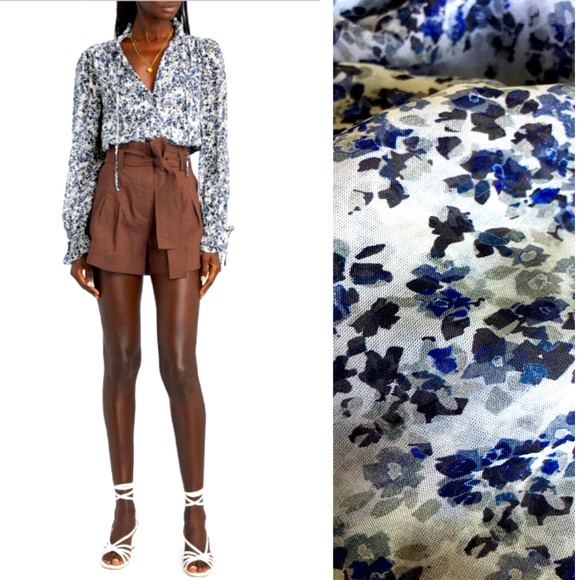 INTERMIX Tops - INTERMIX Cody silk floral blouse Size P- XS/SM